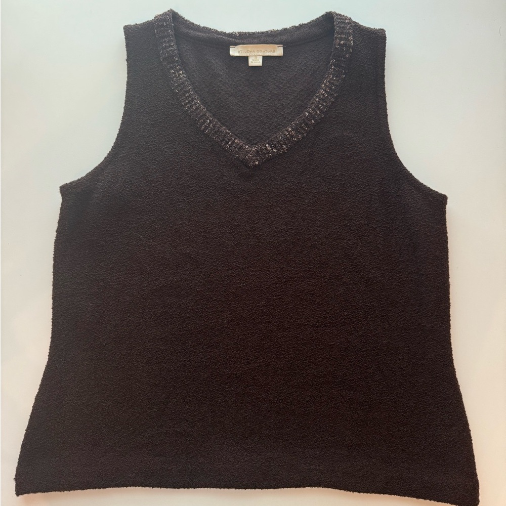 ST.JOHN Couture Sleeveless Sweater Vest